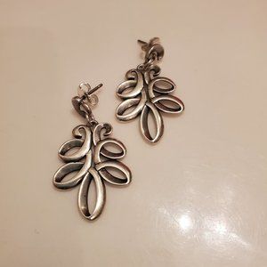 Retired James Avery Ribbon Earrings